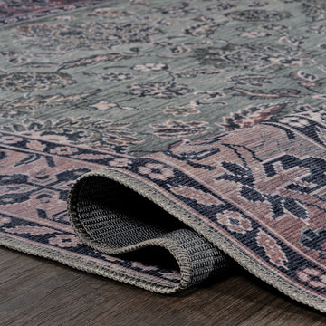 Victoria Ornate Persian All-over Washable Area Rug